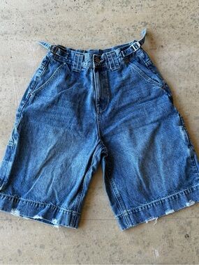 anchor blue Denim Cargo Shorts in Blue